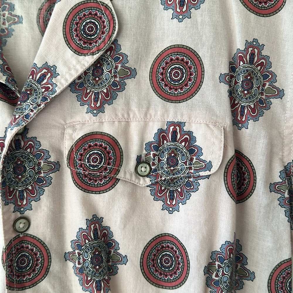 Printed Button Down Shirt - image 3